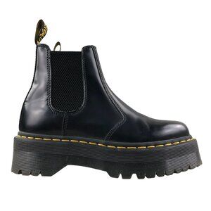 Dr. Martens Unisex Size 6M 7W Chelsea 2976 QUAD Black Smooth Leather Boots